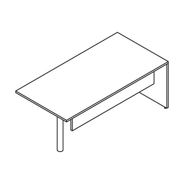 Groupe Lacasse Table, w/ Modesty Panel, 72inWx36inDx29inH, Sahara LAS31NRTM3672R - main
